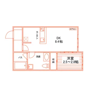 パレハ津島東【1階】の間取り