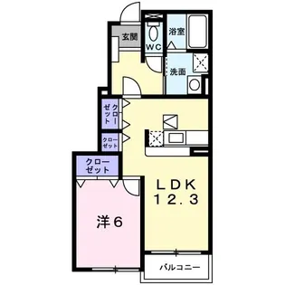 エレガントB【1階】の間取り