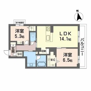 ル ドール 阿倍野【4階】の間取り