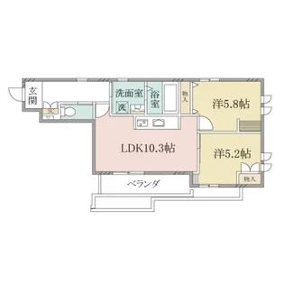 (シニア限定)ヘーベルヴィレッジ深川【5階】の間取り