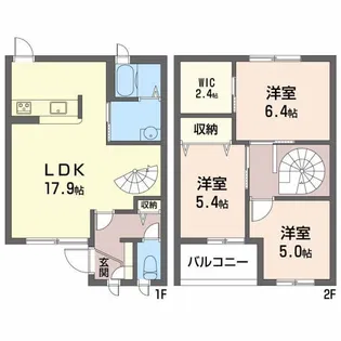 ルクール陽だまり A【1階】の間取り