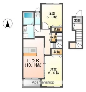 グラウィスII【2階】の間取り