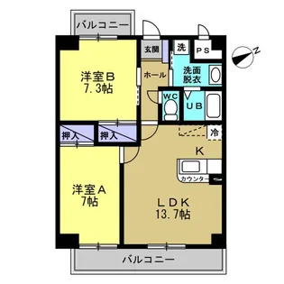 メゾン桐ヶ丘【2階】の間取り