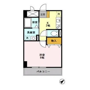 アルバ南柏【6階】の間取り