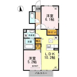 セジュールT I A棟【1階】の間取り