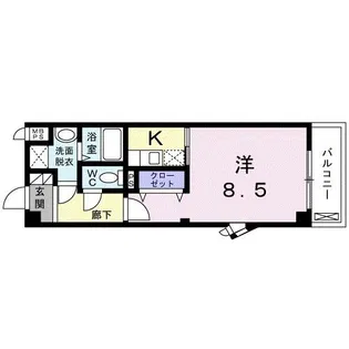 エクセレント【3階】の間取り