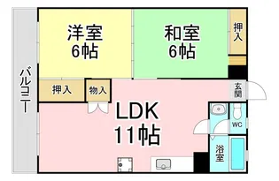 オアシス槻田【2階】の間取り