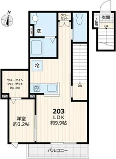 ビューノ竹ノ塚【2階】の間取り