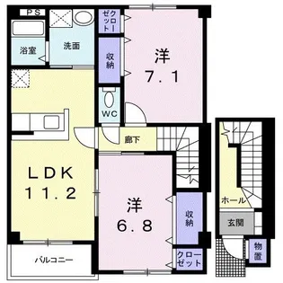 フォレスト B【2階】の間取り
