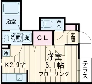 プレミールII【1階】の間取り