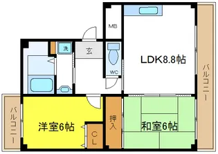 アルトリーベ背戸口【1階】の間取り