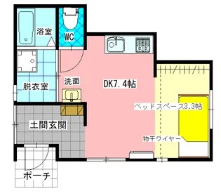 RapportOta B棟【1階】の間取り