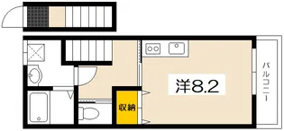 RIDERE(リーデレ)五日市中央【2階】の間取り