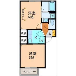 ジョイ・ノーヴァII【2階】の間取り