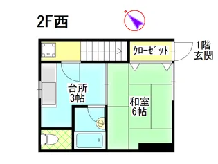 パインハイム西棟【2階】の間取り