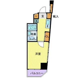 スカイコート新宿曙橋【12階】の間取り
