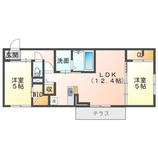 ディーシャンブル大黒田II【1階】の間取り