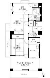 T s garden府中【3階】の間取り