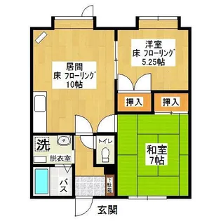 2DKの間取り画像