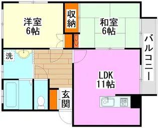 HWTさくらB棟【3階】の間取り