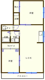レジデンス八甲【2階】の間取り
