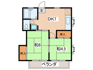 タチバナハイツB【2階】の間取り