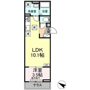 1LDKの間取り画像