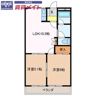 ブルーコーナー【2階】の間取り