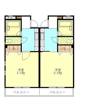 プレステージ高島【1階】の間取り