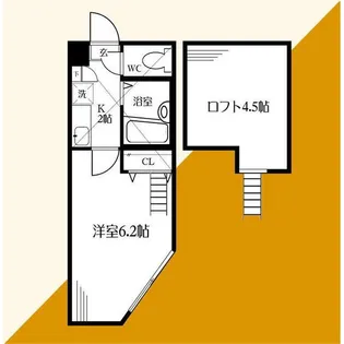ラシャンス元橋本【2階】の間取り