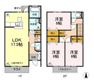 山梨県甲府市天神町【アパート】の間取り