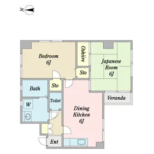 2DKの間取り画像