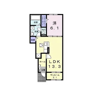 キャッスルウイング御船【1階】の間取り