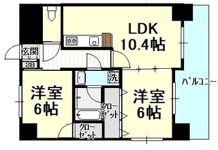 福岡県北九州市小倉北区片野4【マンション】の間取り