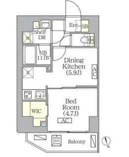 BRICK RESIDENCE 南青山【10階】の間取り