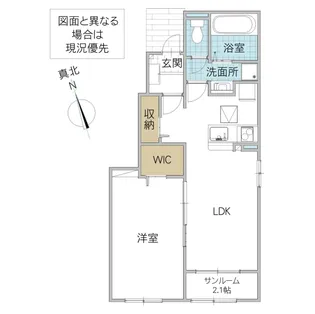 シャトン B【1階】の間取り