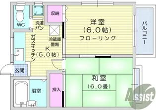 ツインファミールA【1階】の間取り