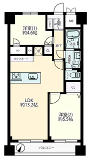 三東第三マンション【4階】の間取り