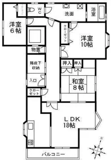 会下山町2丁目戸建【2階】の間取り