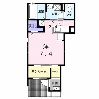 ラ・メール・ソレイユ【1階】の間取り