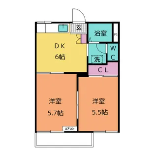 ハイツサンシャイン N棟【1階】の間取り
