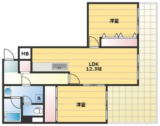 オークダイト【7階】の間取り