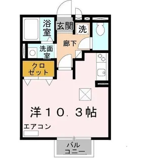 1Rの間取り画像