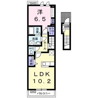 カーサ ポポラーレ【2階】の間取り