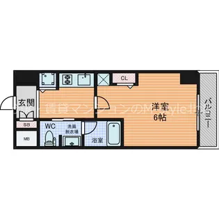 インザグレイス塚本ソレイユ【3階】の間取り