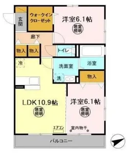 プレベール【3階】の間取り