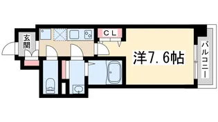 レジュールアッシュJUSO【5階】の間取り