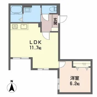 岐阜県岐阜市東駒爪町【アパート】の間取り