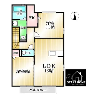 ホワイトバードB【2階】の間取り