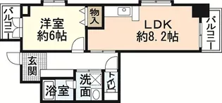 J’city紙屋町(504)【5階】の間取り